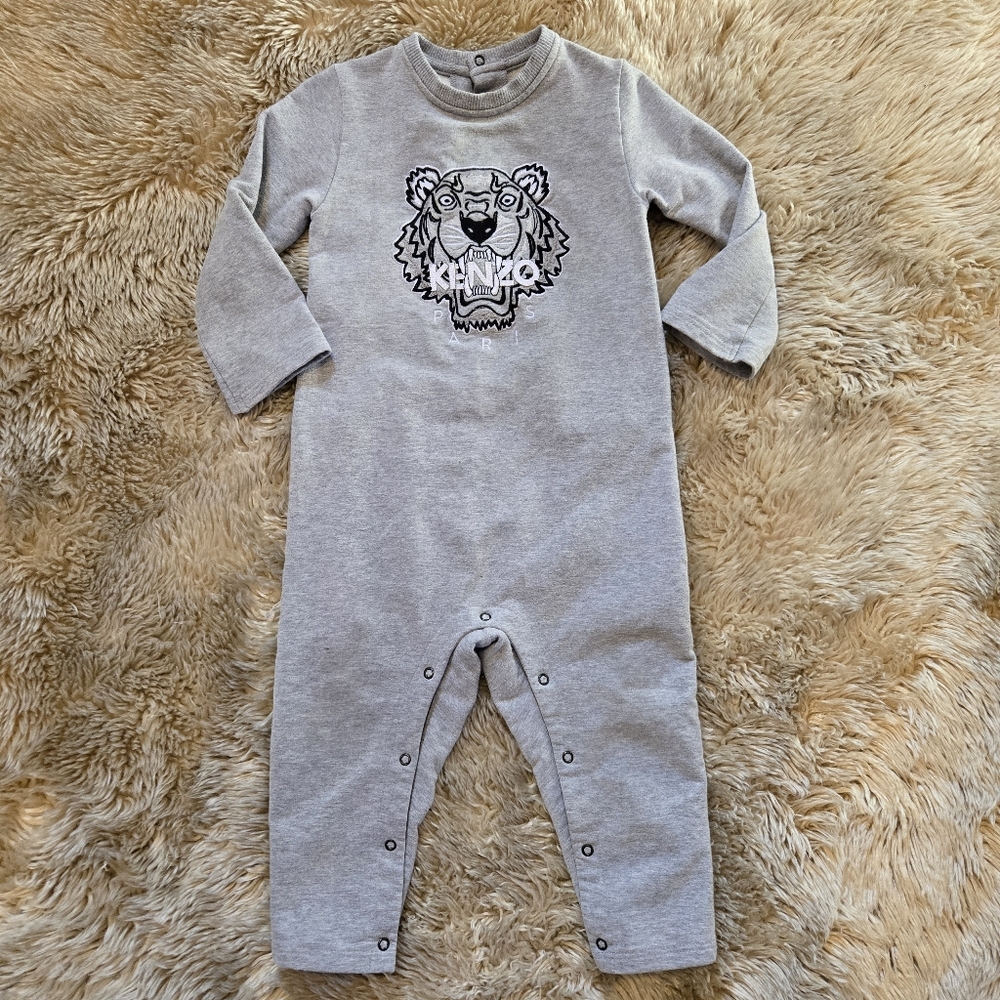 Kenzo Paris Tiger Embroidered Romper Size 2T One Piece Toddler